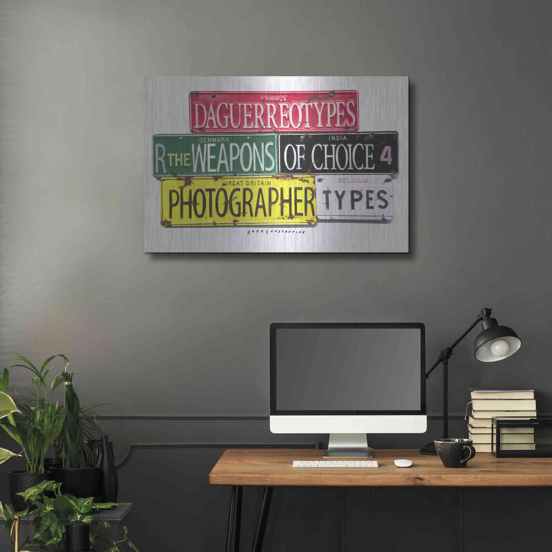 Luxe Metal Art 'Photographer' by Gregory Constantine, Metal Wall Art,36x24