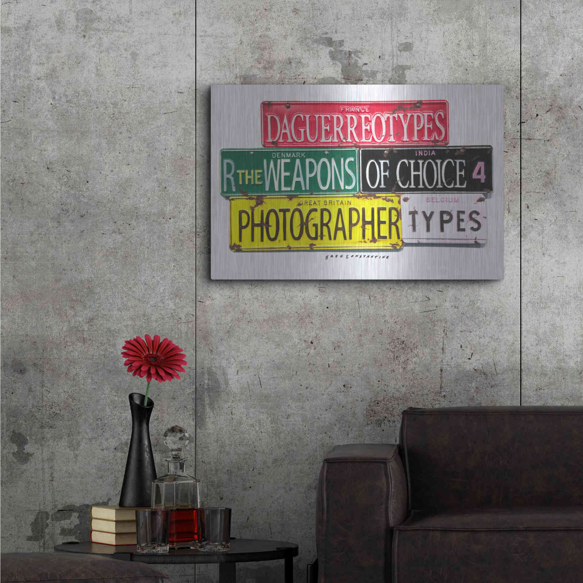 Luxe Metal Art 'Photographer' by Gregory Constantine, Metal Wall Art,36x24