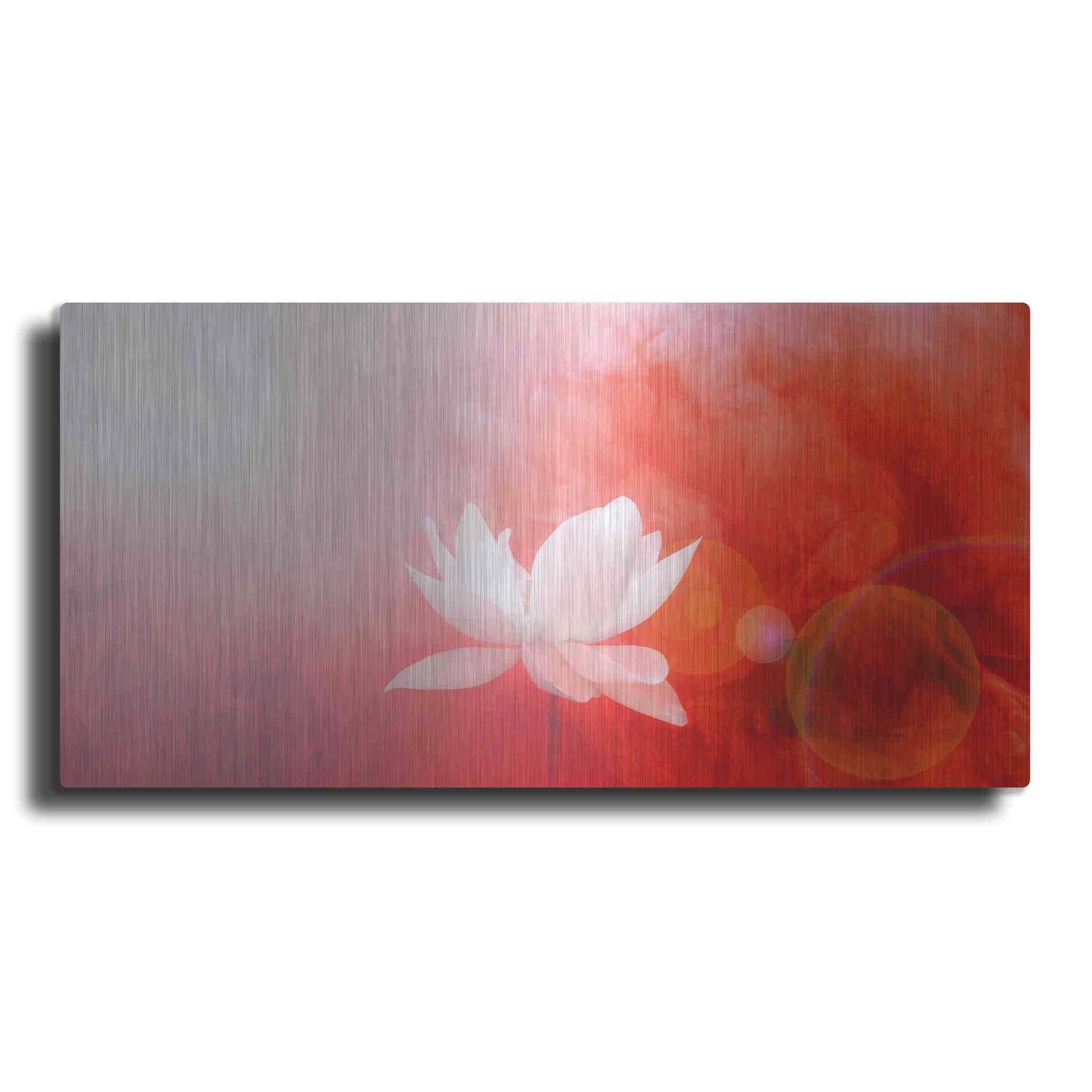 Luxe Metal Art 'Lotus in Flames' by Bahman Farzad, Metal Wall Art