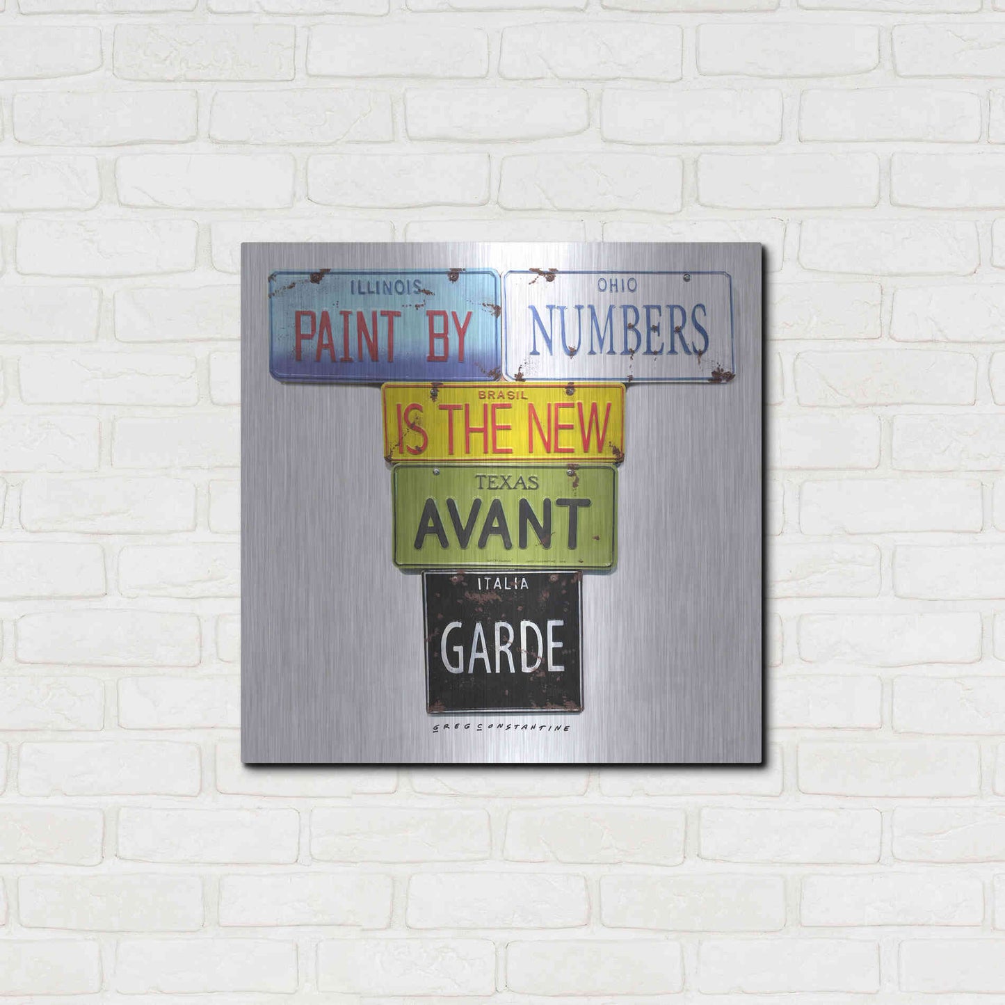 Luxe Metal Art 'Paint By Numbers' by Gregory Constantine, Metal Wall Art,24x24