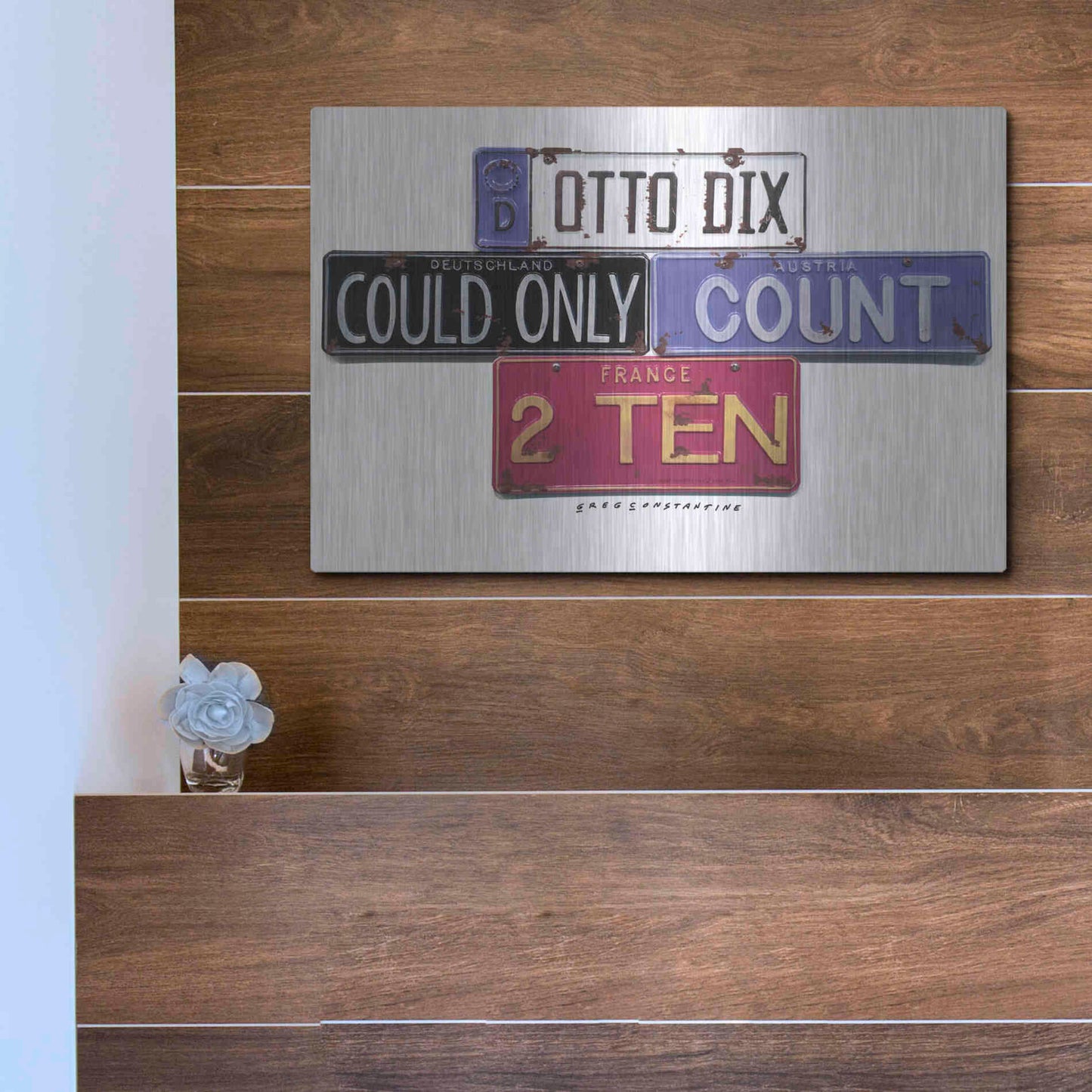 Luxe Metal Art 'Otto Dix' by Gregory Constantine, Metal Wall Art,16x12