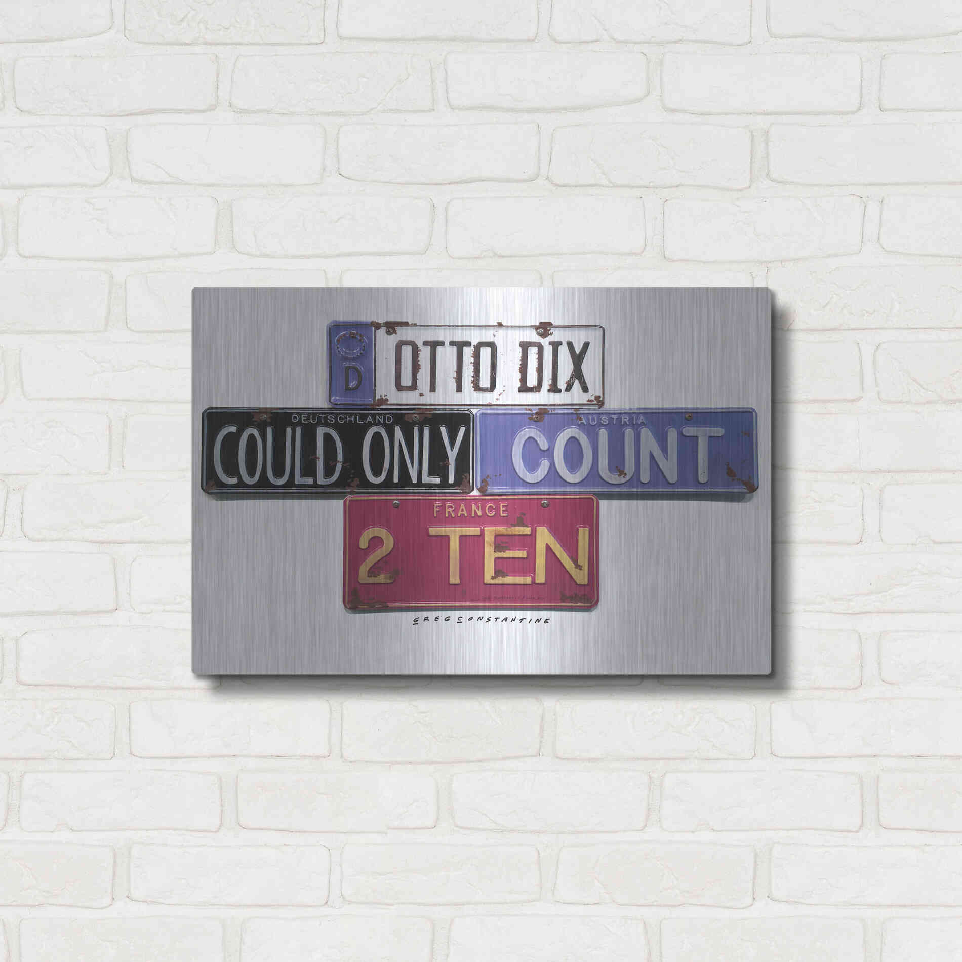 Luxe Metal Art 'Otto Dix' by Gregory Constantine, Metal Wall Art,24x16