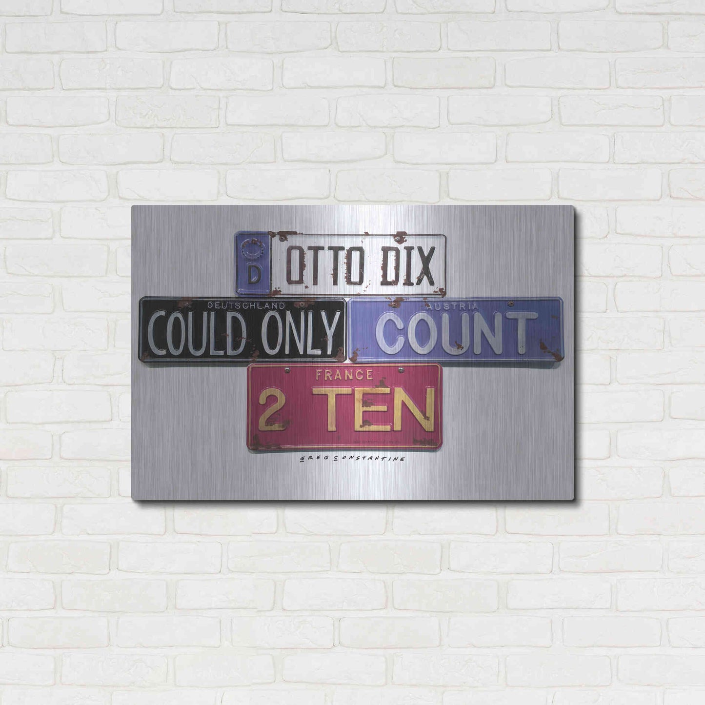 Luxe Metal Art 'Otto Dix' by Gregory Constantine, Metal Wall Art,36x24
