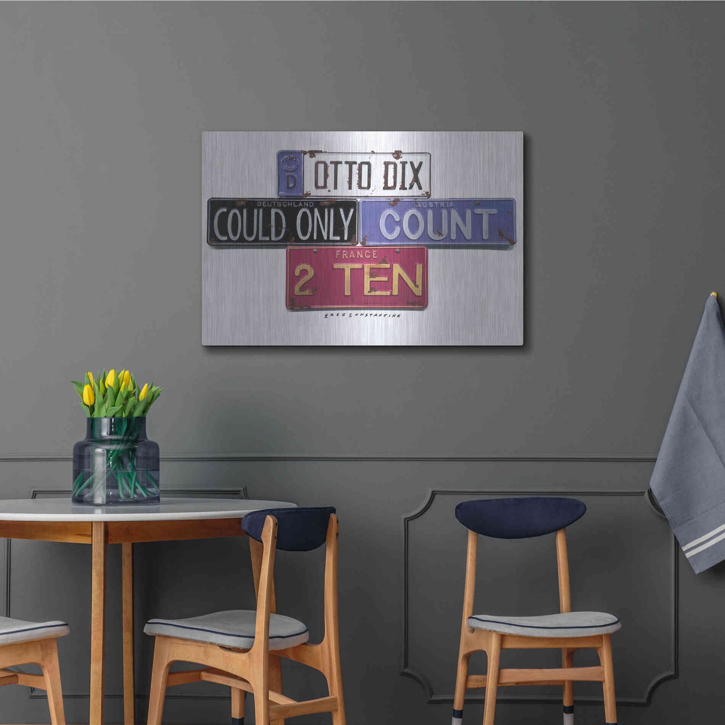 Luxe Metal Art 'Otto Dix' by Gregory Constantine, Metal Wall Art,36x24