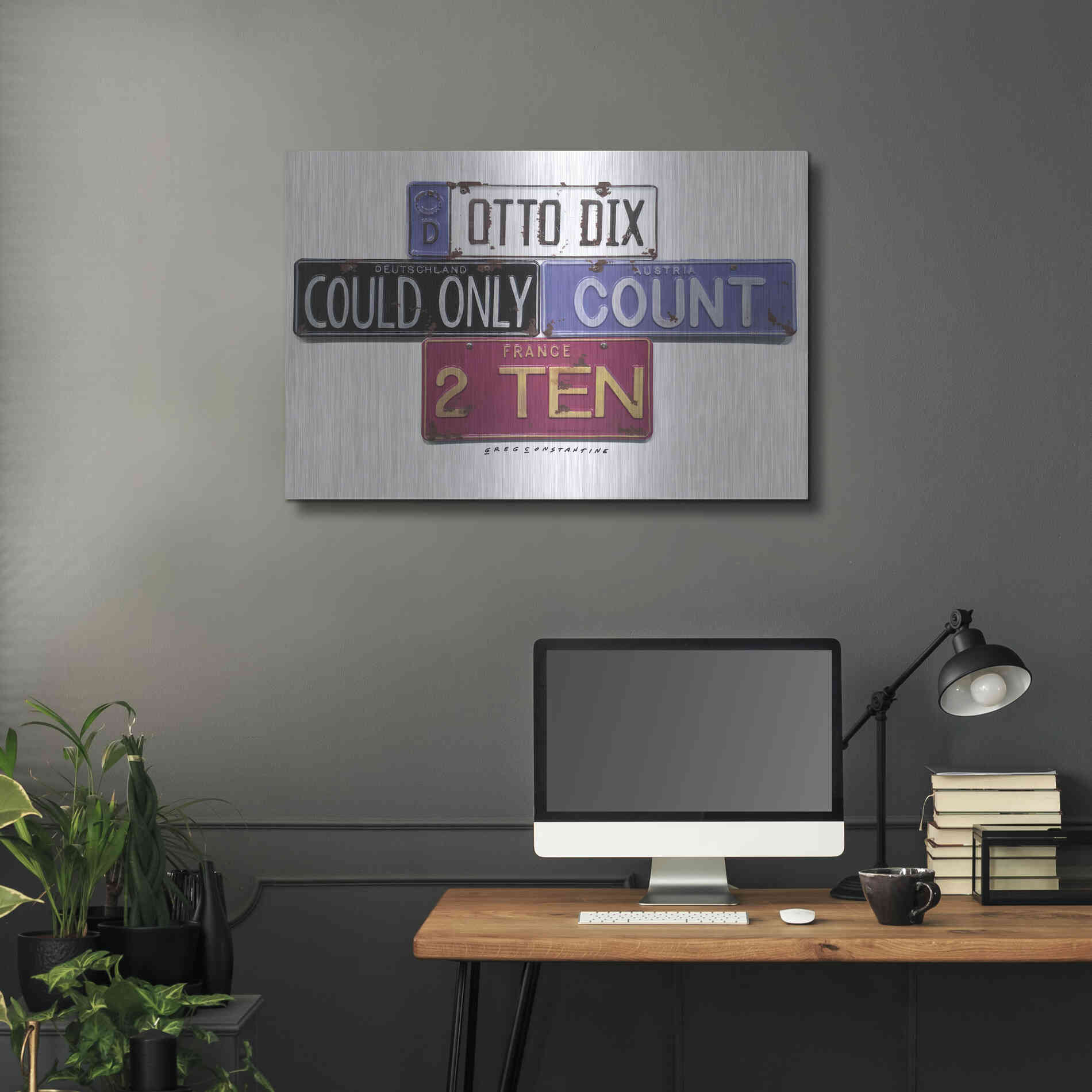 Luxe Metal Art 'Otto Dix' by Gregory Constantine, Metal Wall Art,36x24