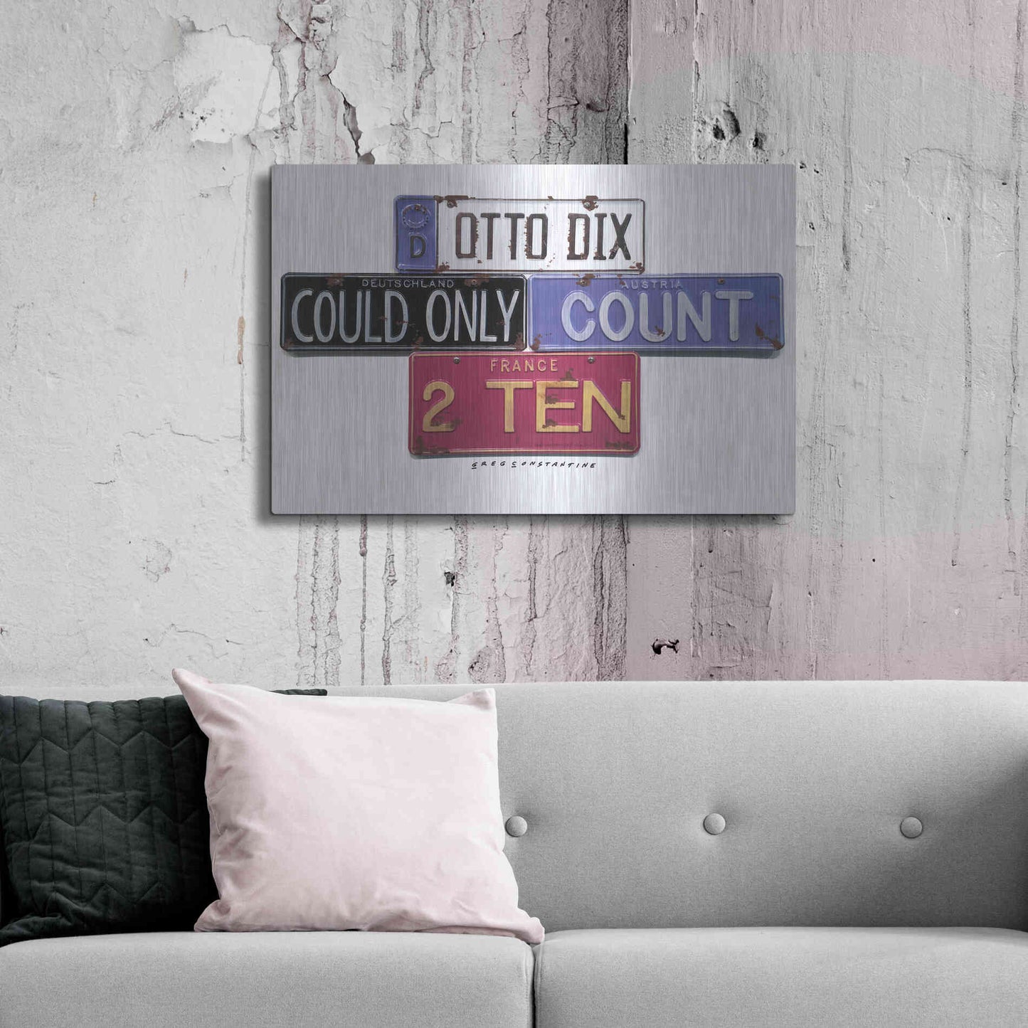 Luxe Metal Art 'Otto Dix' by Gregory Constantine, Metal Wall Art,36x24