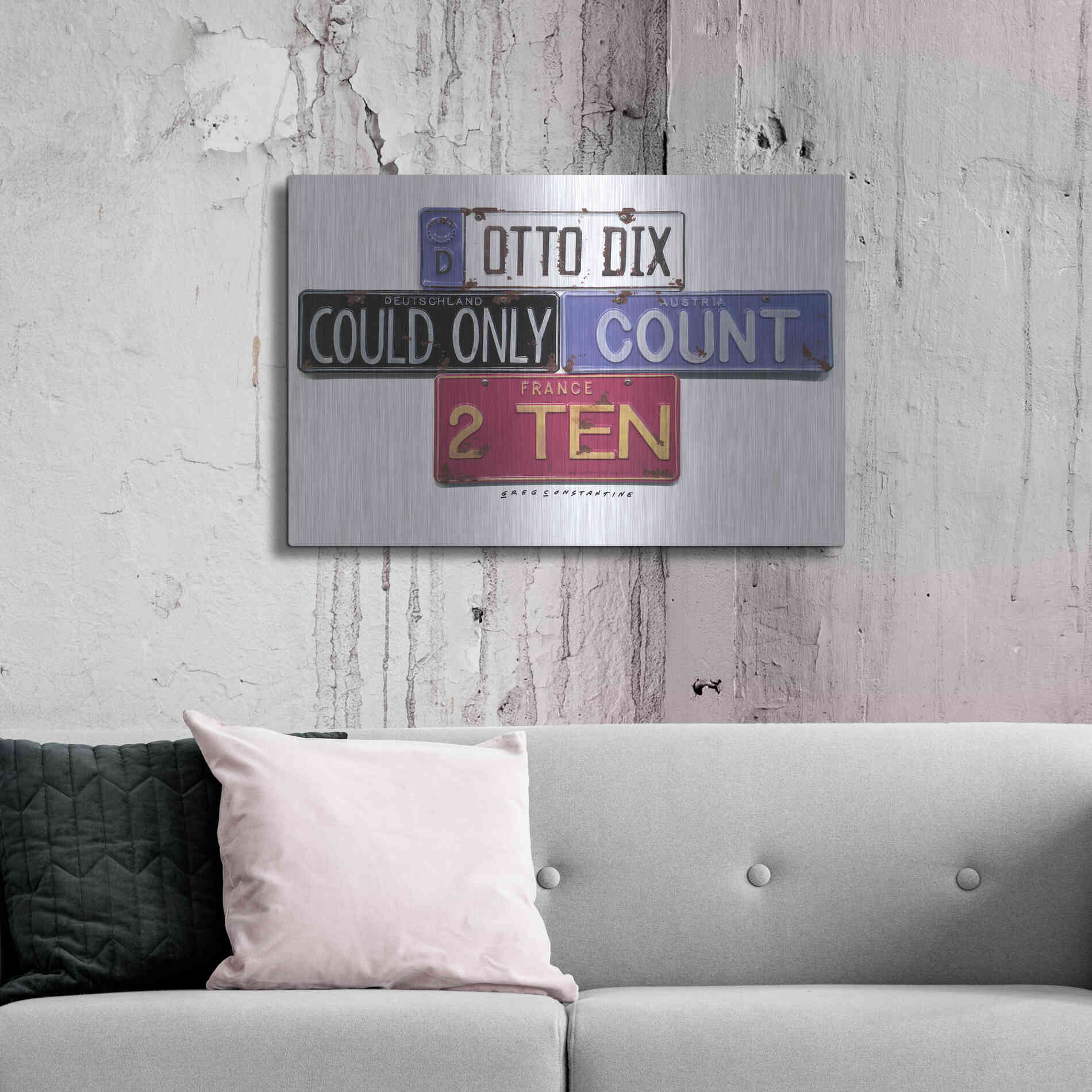 Luxe Metal Art 'Otto Dix' by Gregory Constantine, Metal Wall Art,36x24