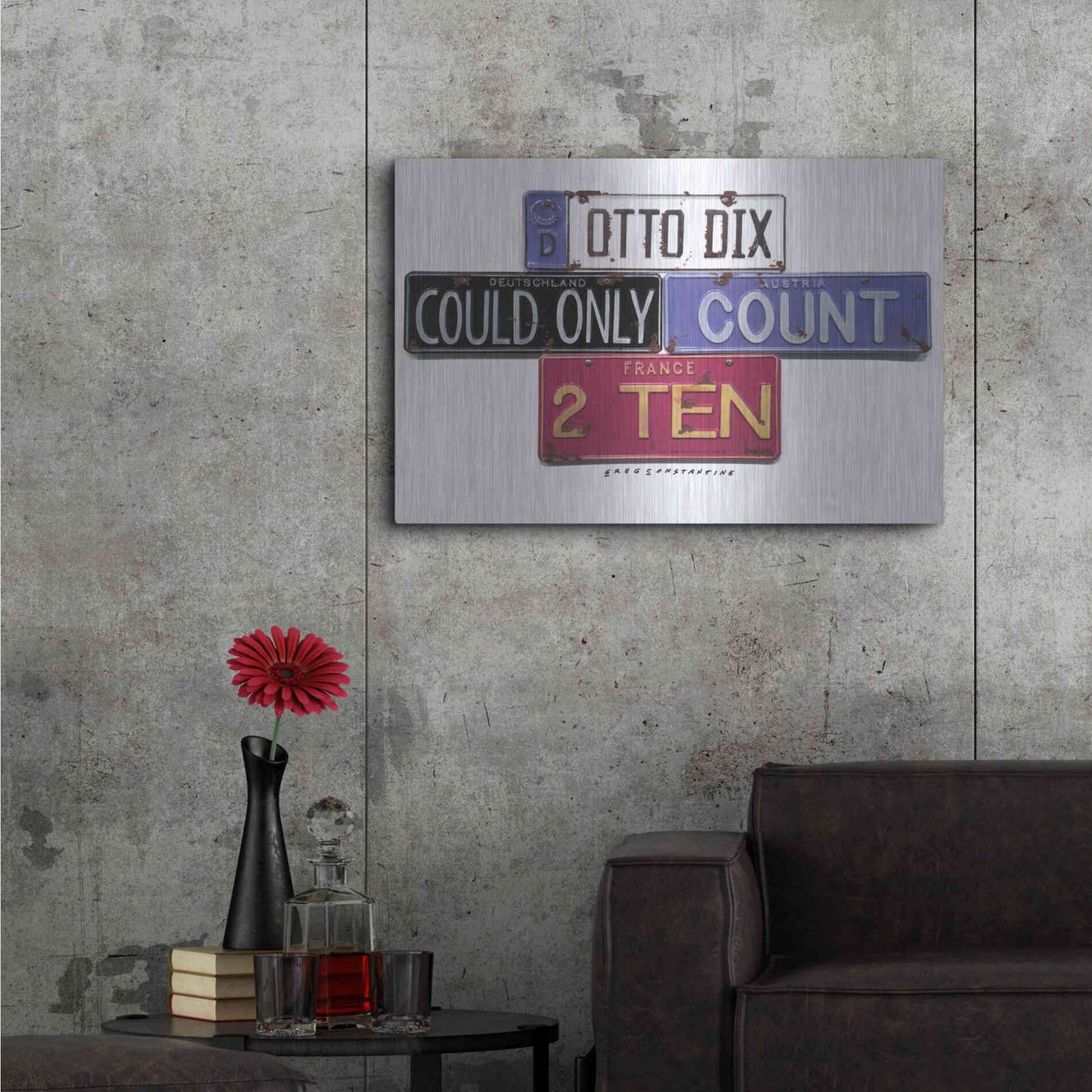 Luxe Metal Art 'Otto Dix' by Gregory Constantine, Metal Wall Art,36x24