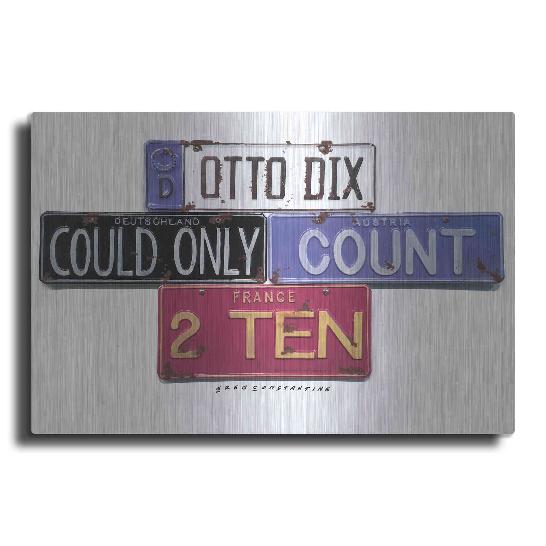 Luxe Metal Art 'Otto Dix' by Gregory Constantine, Metal Wall Art