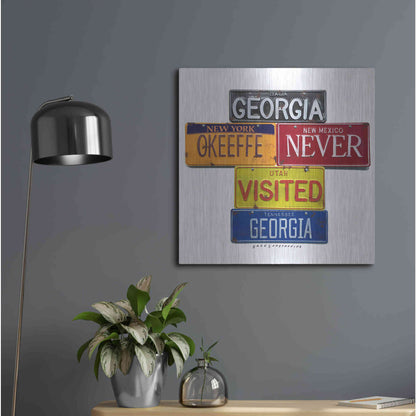 Luxe Metal Art 'O'keeffe Never Visited' by Gregory Constantine, Metal Wall Art,24x24