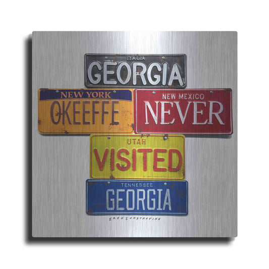 Luxe Metal Art 'O'keeffe Never Visited' by Gregory Constantine, Metal Wall Art