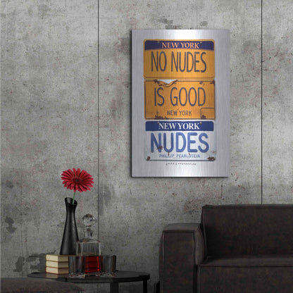 Luxe Metal Art 'No Nudes' by Gregory Constantine, Metal Wall Art,24x36