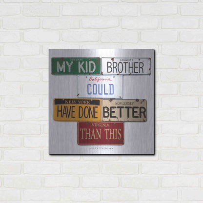 Luxe Metal Art 'My Kid Brother' by Gregory Constantine, Metal Wall Art,24x24