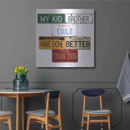 Luxe Metal Art 'My Kid Brother' by Gregory Constantine, Metal Wall Art,36x36