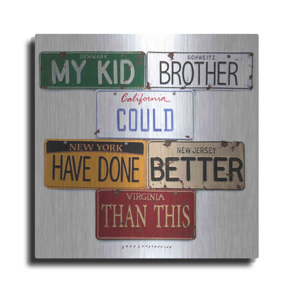Luxe Metal Art 'My Kid Brother' by Gregory Constantine, Metal Wall Art