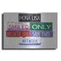 Luxe Metal Art 'Mona Lisa Smiled' by Gregory Constantine, Metal Wall Art