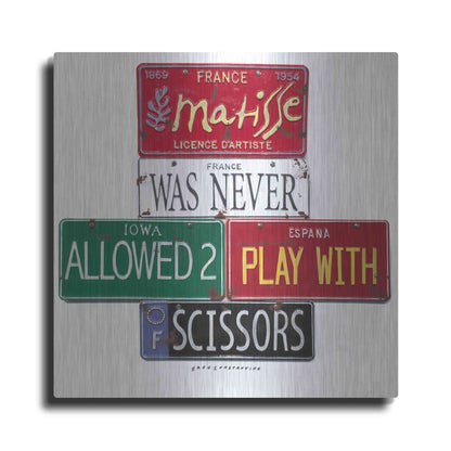 Luxe Metal Art 'Matisse Scissors' by Gregory Constantine, Metal Wall Art