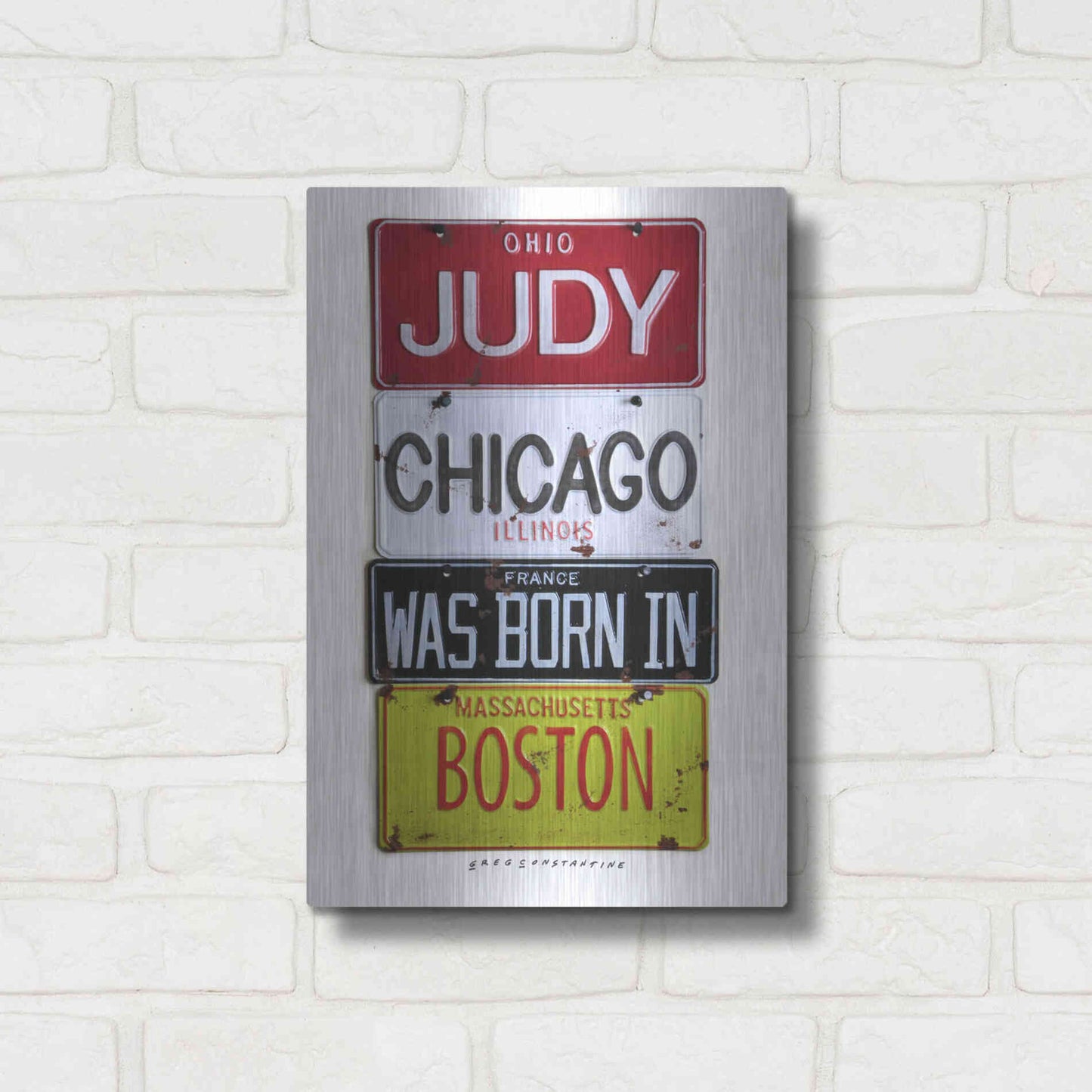 Luxe Metal Art 'Judy Chicago' by Gregory Constantine, Metal Wall Art,12x16