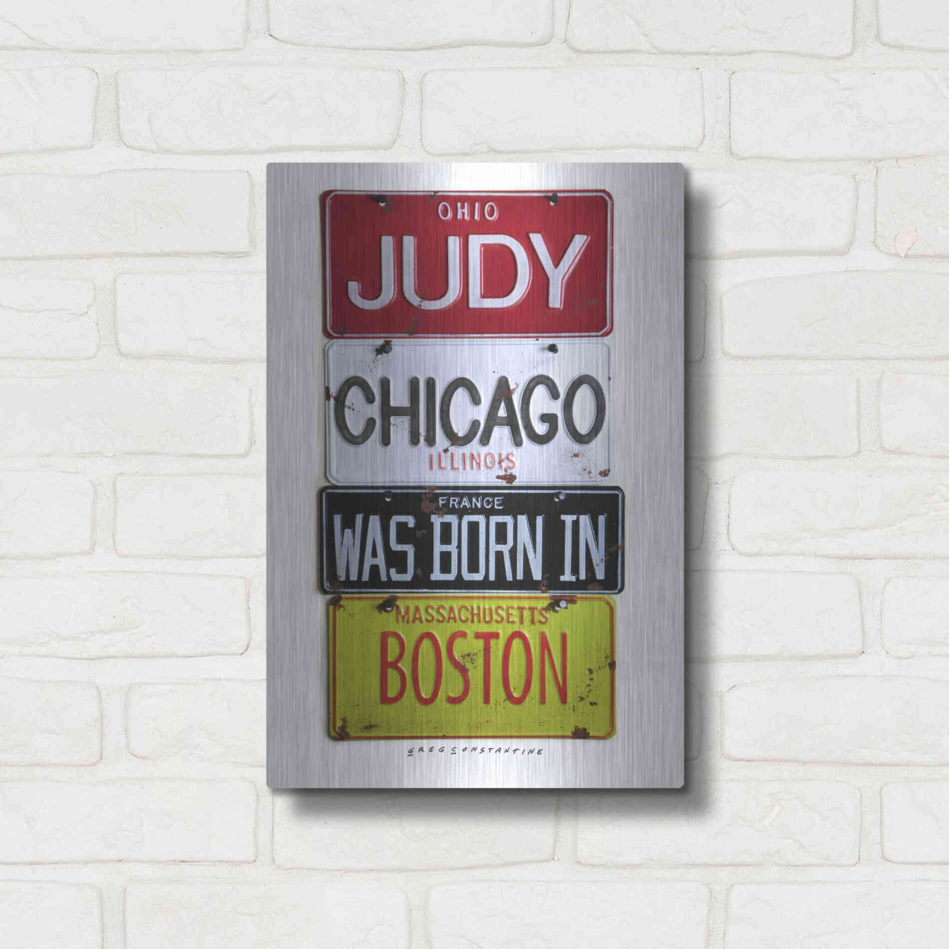 Luxe Metal Art 'Judy Chicago' by Gregory Constantine, Metal Wall Art,12x16