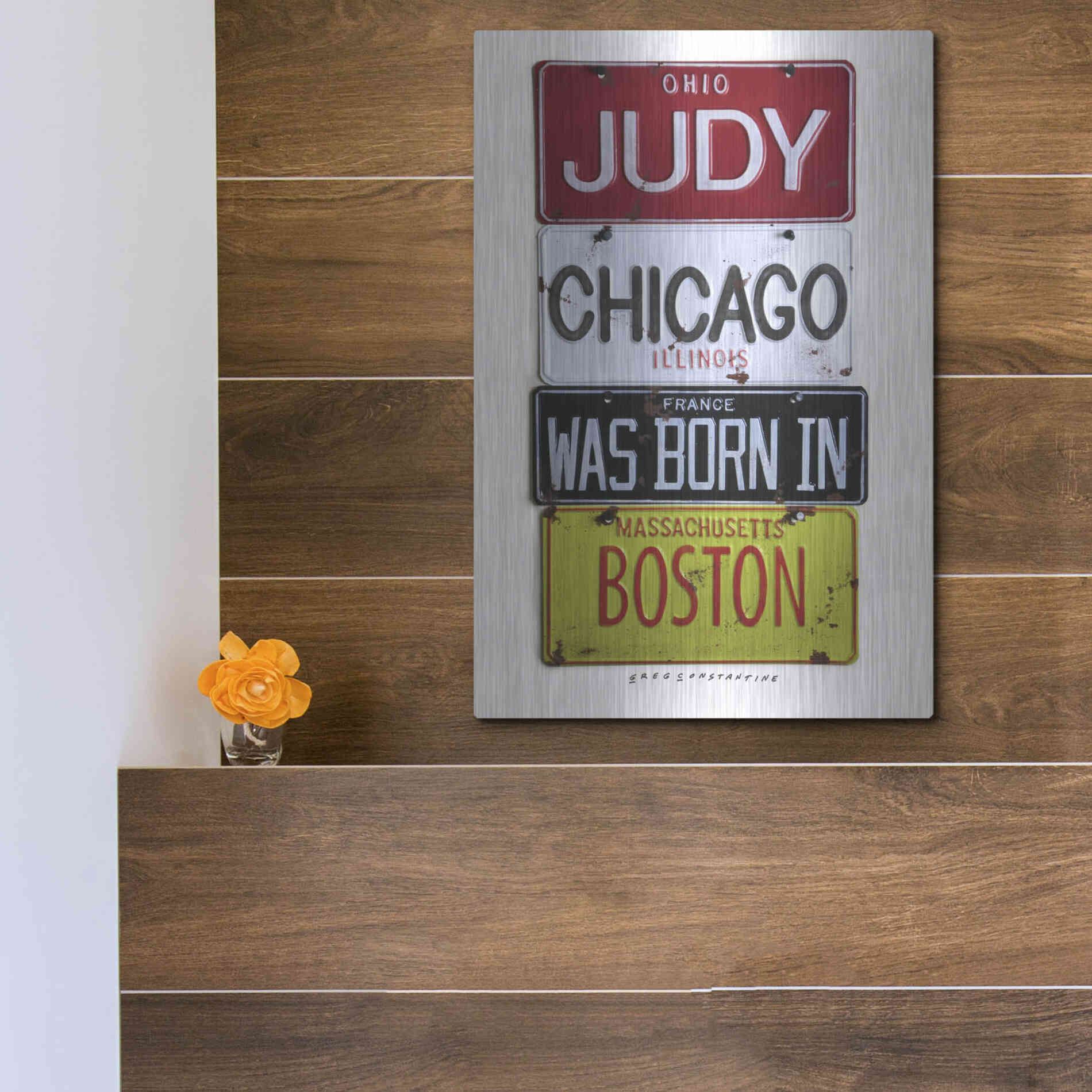 Luxe Metal Art 'Judy Chicago' by Gregory Constantine, Metal Wall Art,12x16