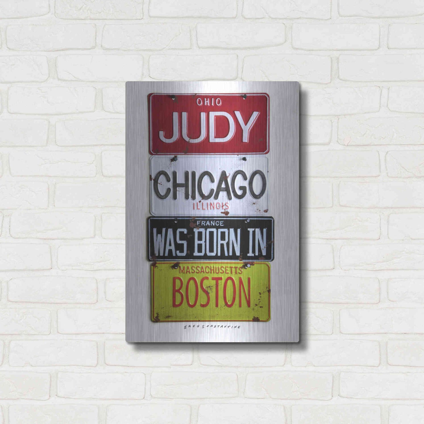 Luxe Metal Art 'Judy Chicago' by Gregory Constantine, Metal Wall Art,16x24