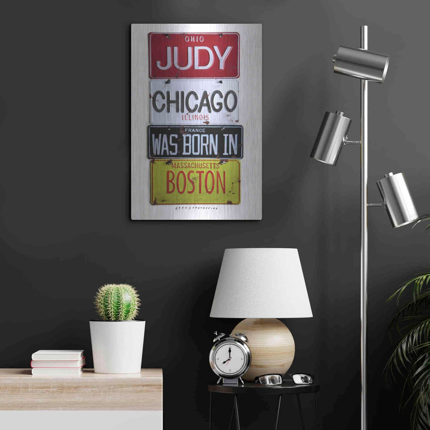 Luxe Metal Art 'Judy Chicago' by Gregory Constantine, Metal Wall Art,16x24