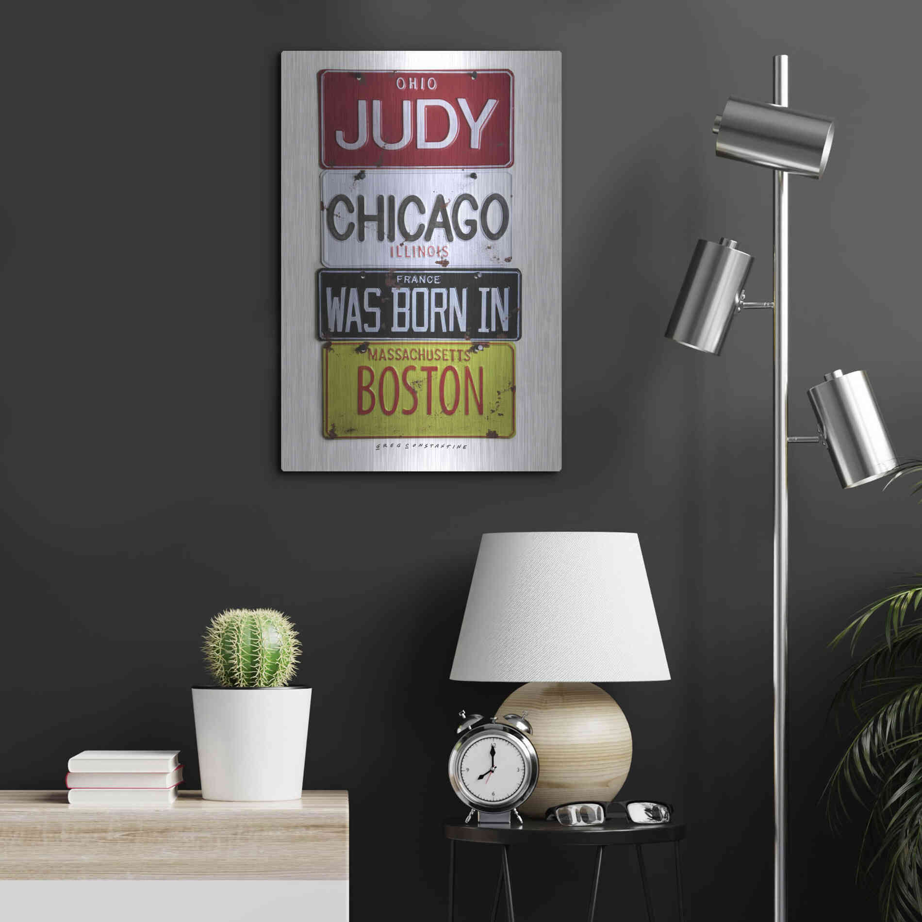 Luxe Metal Art 'Judy Chicago' by Gregory Constantine, Metal Wall Art,16x24