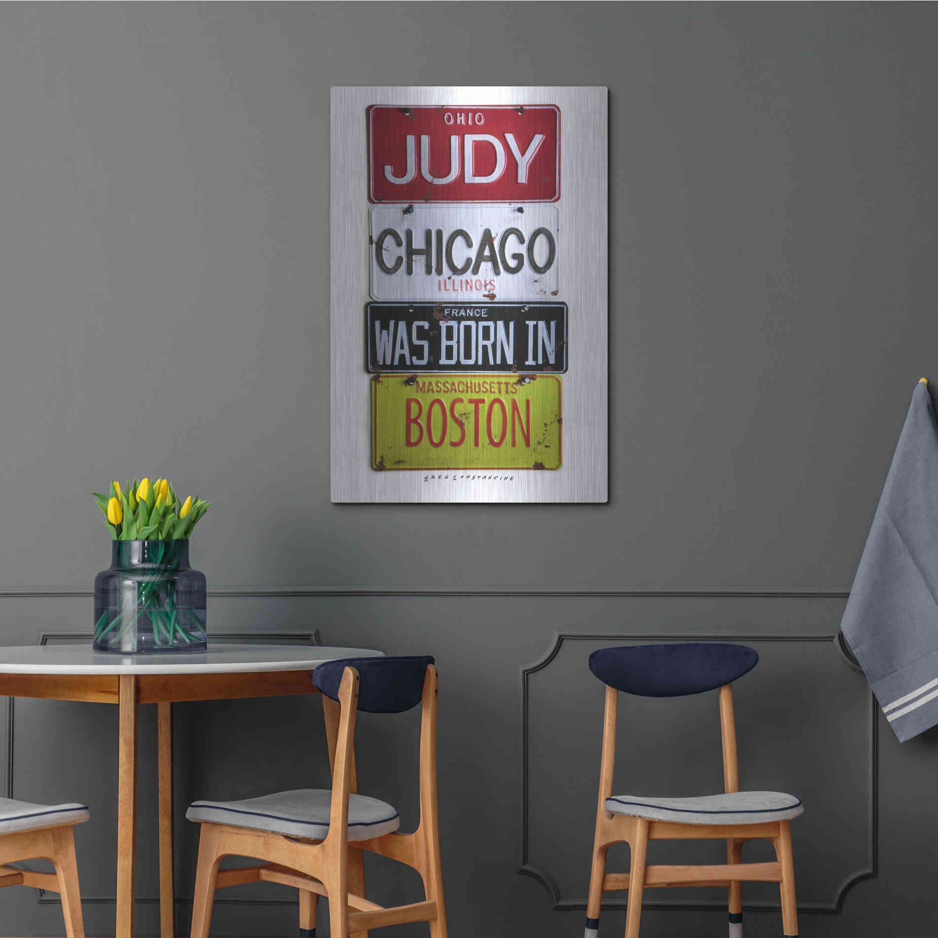Luxe Metal Art 'Judy Chicago' by Gregory Constantine, Metal Wall Art,24x36