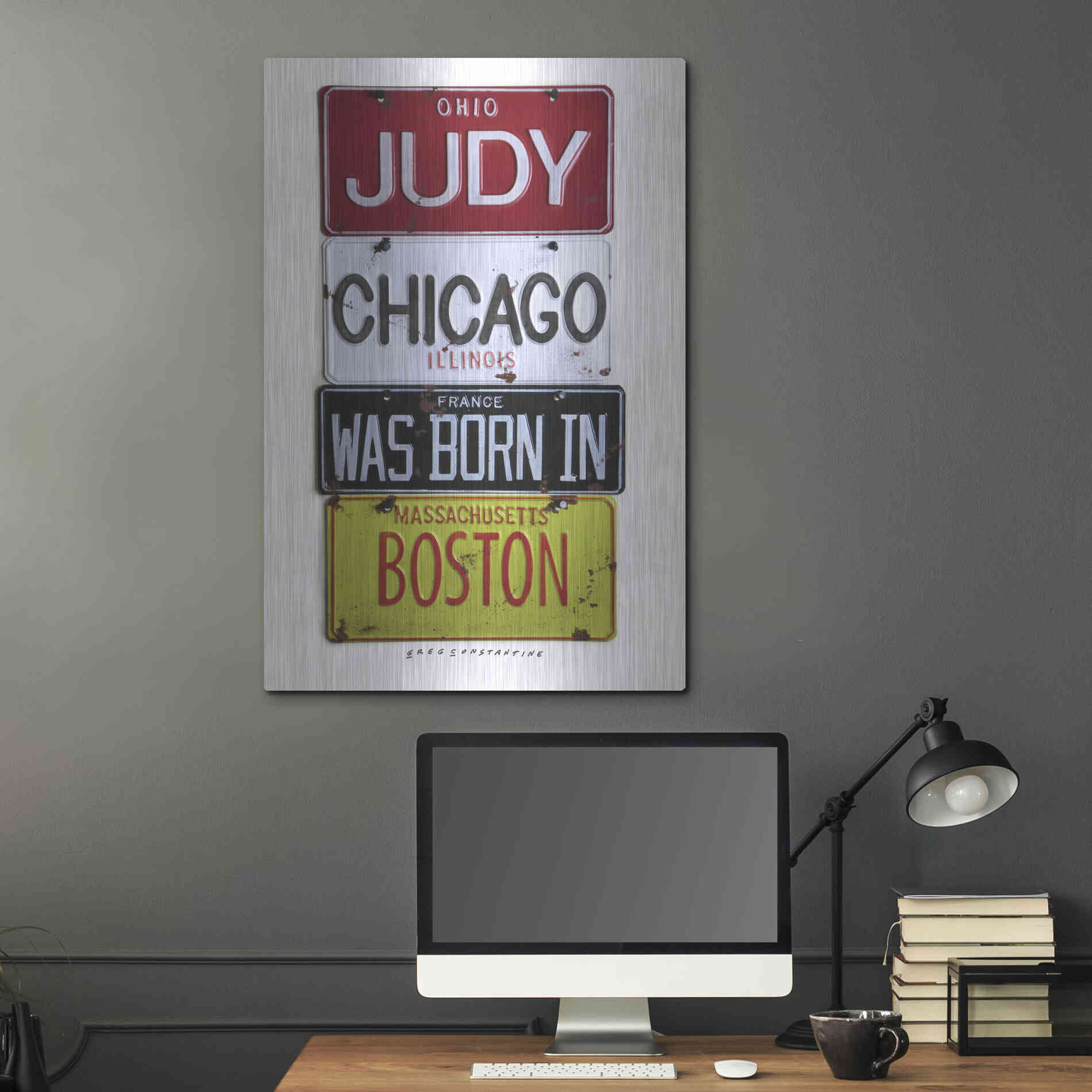 Luxe Metal Art 'Judy Chicago' by Gregory Constantine, Metal Wall Art,24x36