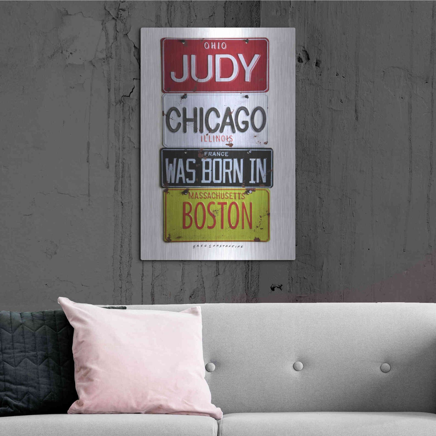 Luxe Metal Art 'Judy Chicago' by Gregory Constantine, Metal Wall Art,24x36