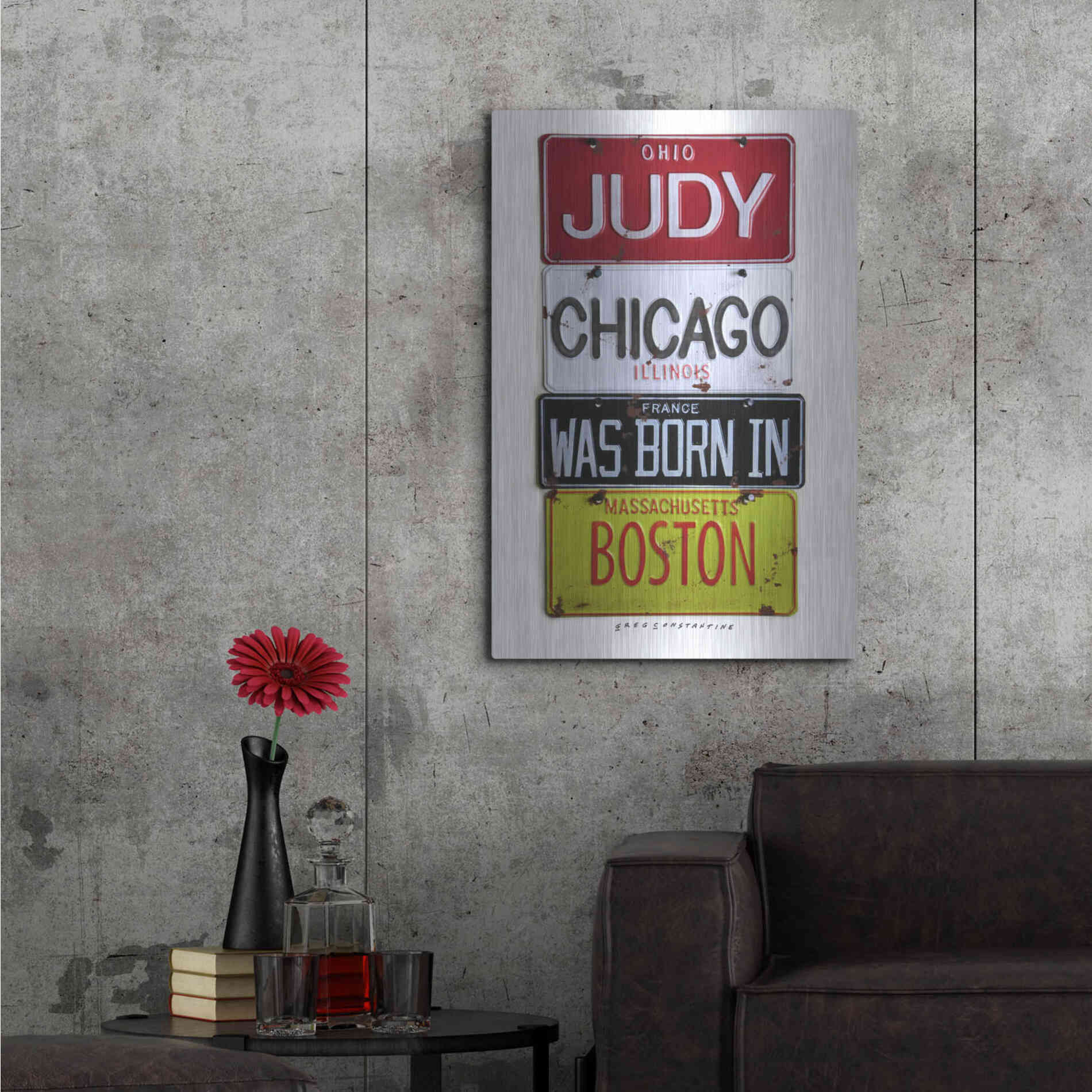 Luxe Metal Art 'Judy Chicago' by Gregory Constantine, Metal Wall Art,24x36