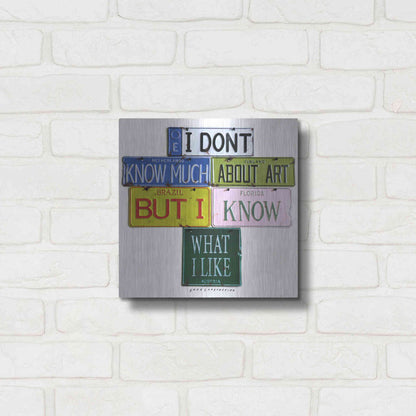 Luxe Metal Art 'I Don't Know Much' by Gregory Constantine, Metal Wall Art,12x12
