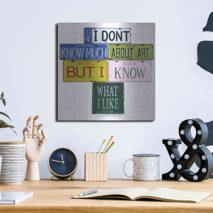 Luxe Metal Art 'I Don't Know Much' by Gregory Constantine, Metal Wall Art,12x12