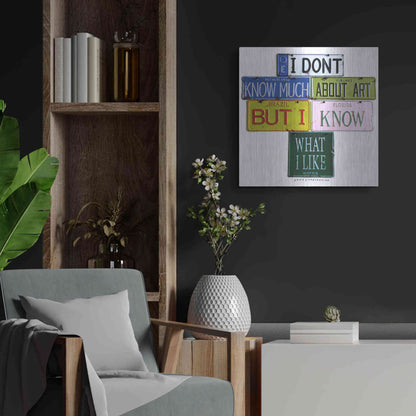 Luxe Metal Art 'I Don't Know Much' by Gregory Constantine, Metal Wall Art,24x24