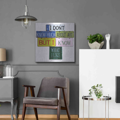 Luxe Metal Art 'I Don't Know Much' by Gregory Constantine, Metal Wall Art,24x24