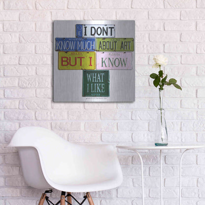 Luxe Metal Art 'I Don't Know Much' by Gregory Constantine, Metal Wall Art,24x24