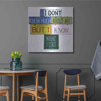 Luxe Metal Art 'I Don't Know Much' by Gregory Constantine, Metal Wall Art,36x36