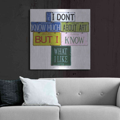 Luxe Metal Art 'I Don't Know Much' by Gregory Constantine, Metal Wall Art,36x36