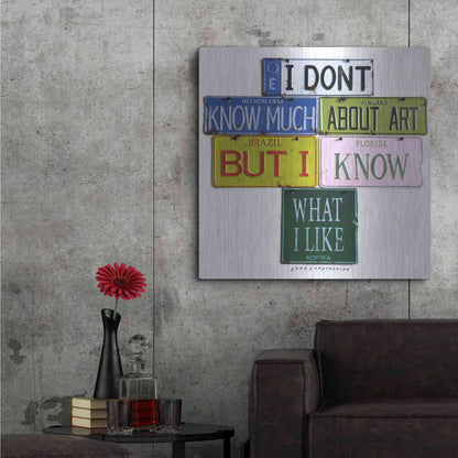 Luxe Metal Art 'I Don't Know Much' by Gregory Constantine, Metal Wall Art,36x36
