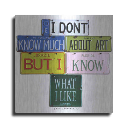 Luxe Metal Art 'I Don't Know Much' by Gregory Constantine, Metal Wall Art