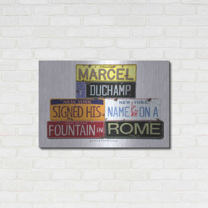 Luxe Metal Art 'Duchamp Fountain' by Gregory Constantine, Metal Wall Art,36x24