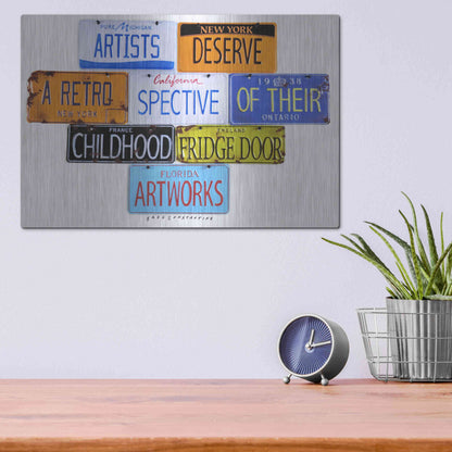 Luxe Metal Art 'Deserve A Retrospective' by Gregory Constantine, Metal Wall Art,16x12