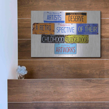 Luxe Metal Art 'Deserve A Retrospective' by Gregory Constantine, Metal Wall Art,16x12