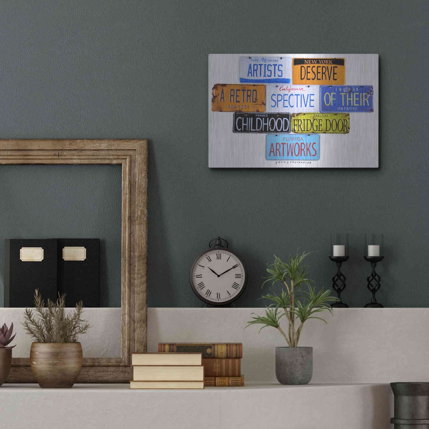 Luxe Metal Art 'Deserve A Retrospective' by Gregory Constantine, Metal Wall Art,16x12