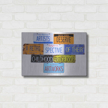 Luxe Metal Art 'Deserve A Retrospective' by Gregory Constantine, Metal Wall Art,24x16