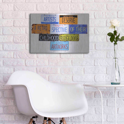 Luxe Metal Art 'Deserve A Retrospective' by Gregory Constantine, Metal Wall Art,24x16