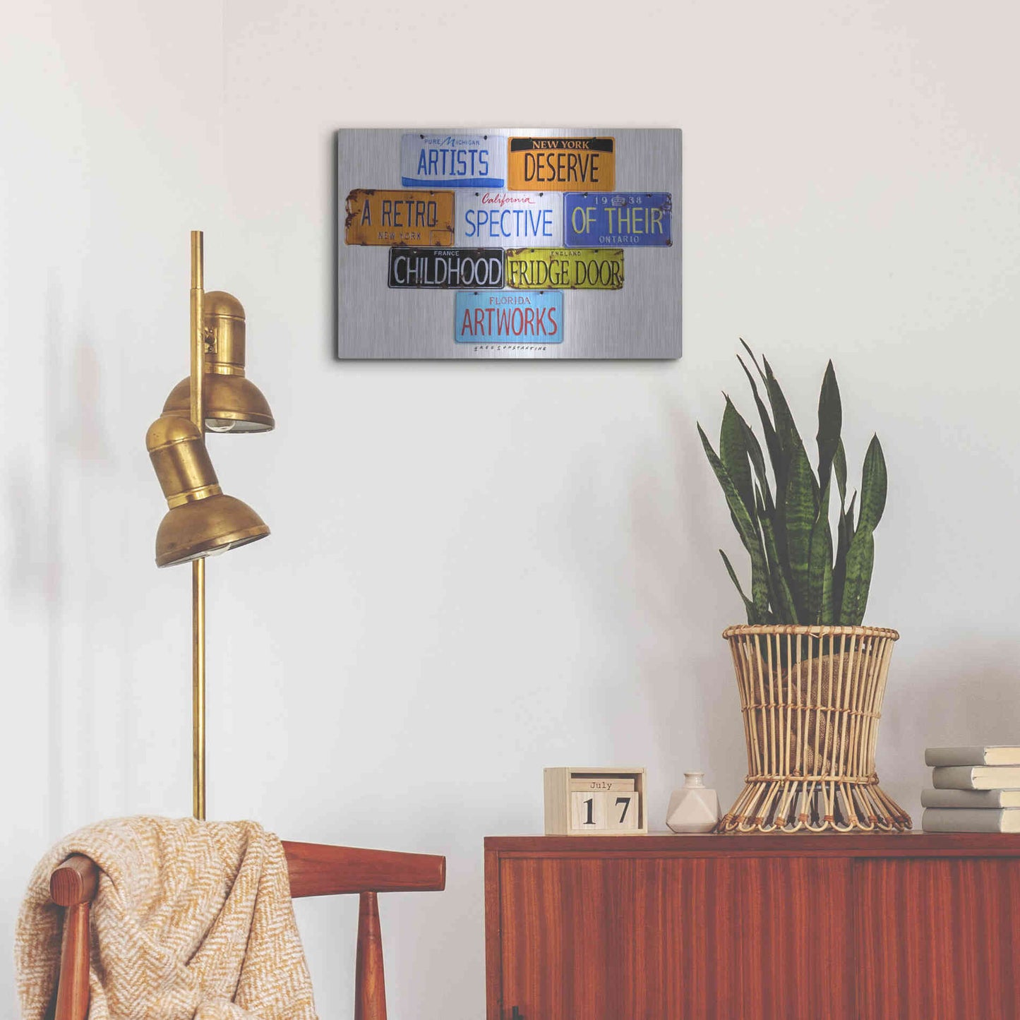 Luxe Metal Art 'Deserve A Retrospective' by Gregory Constantine, Metal Wall Art,24x16