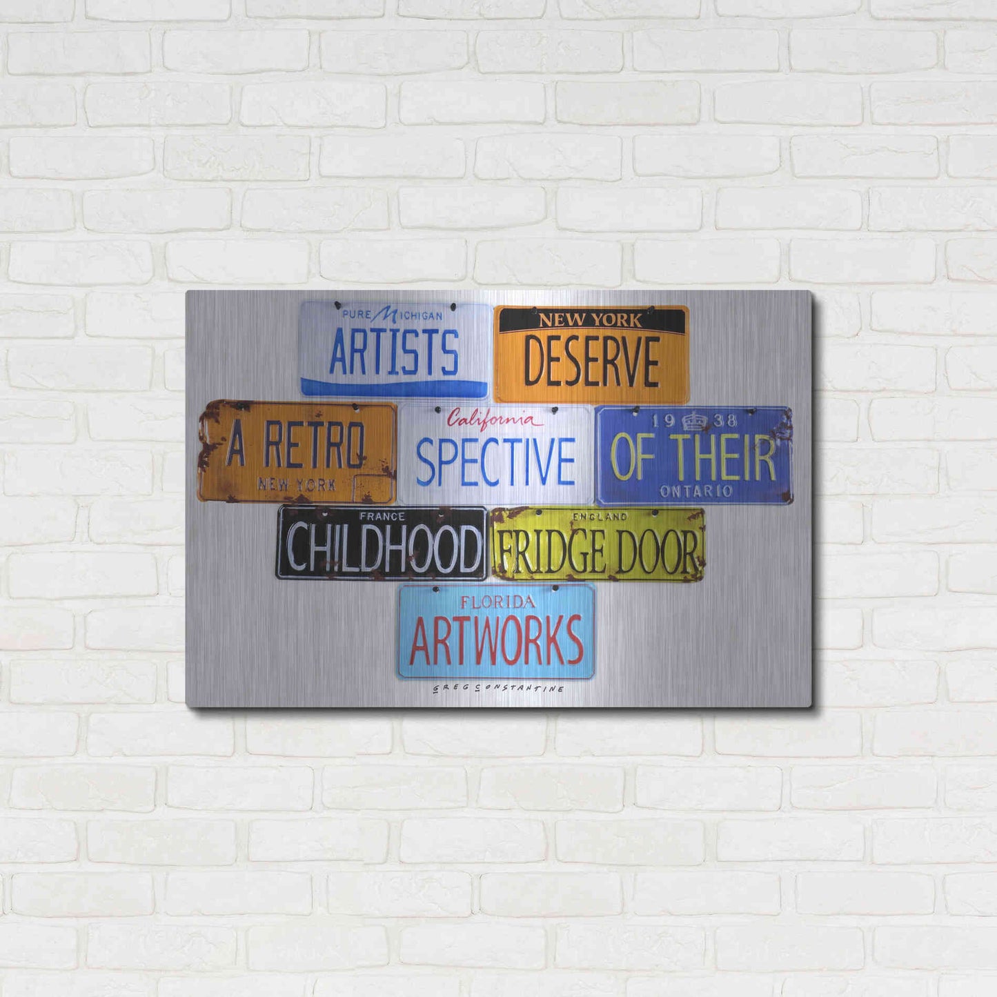 Luxe Metal Art 'Deserve A Retrospective' by Gregory Constantine, Metal Wall Art,36x24