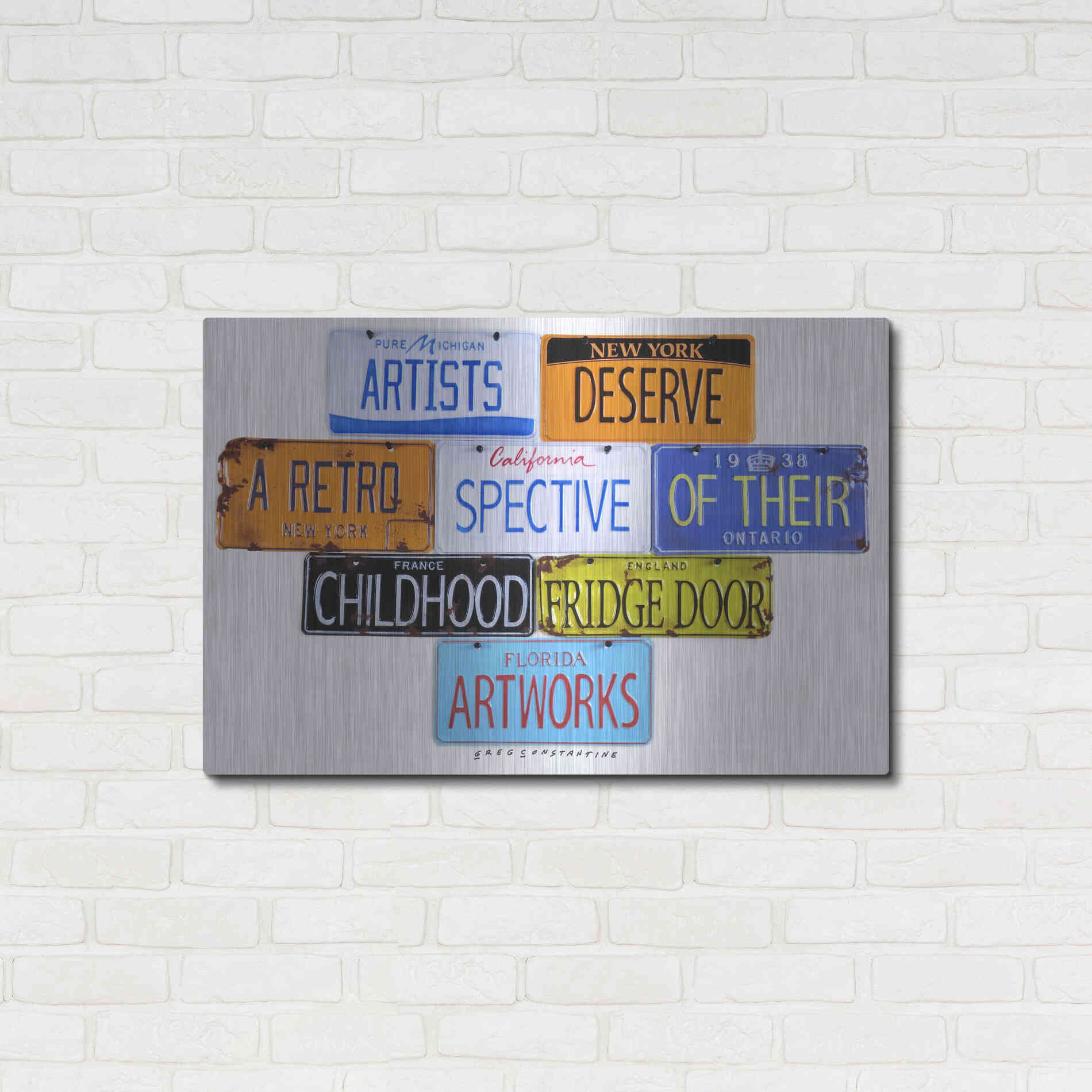 Luxe Metal Art 'Deserve A Retrospective' by Gregory Constantine, Metal Wall Art,36x24