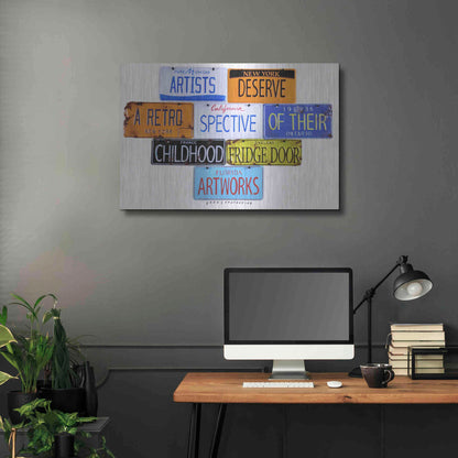 Luxe Metal Art 'Deserve A Retrospective' by Gregory Constantine, Metal Wall Art,36x24